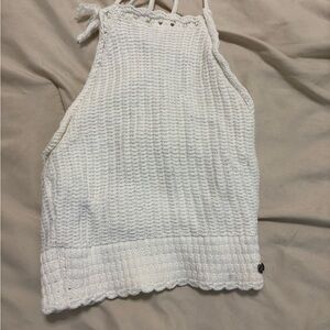 Hollister Ivory Knit Tank Top perfect for spring break vacation